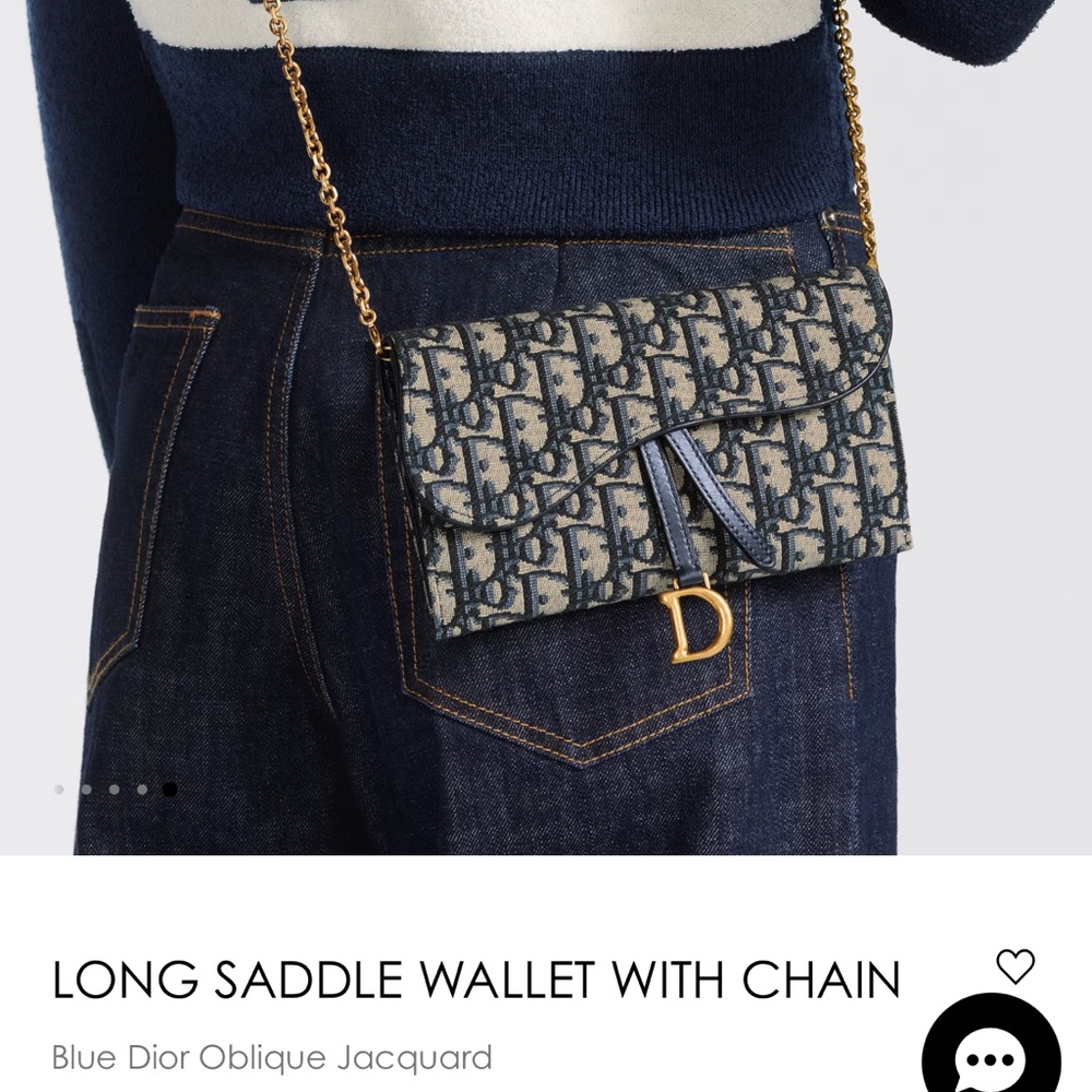 DIOR LONG SADDLE WALLET WITH CHAIN - Picture 5 of 11